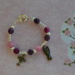 Charm Bracelet With Gemsto..