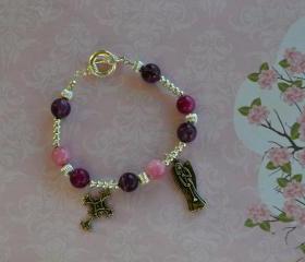 Charm Bracelet with gemstones