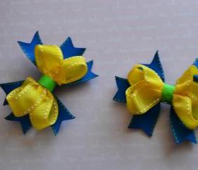 Yellow and Blue Bow